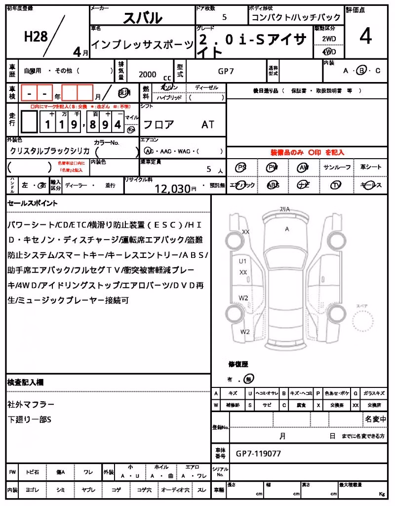 SUBARU XV