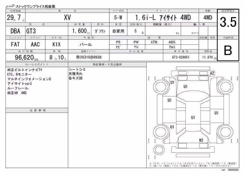 SUBARU XV