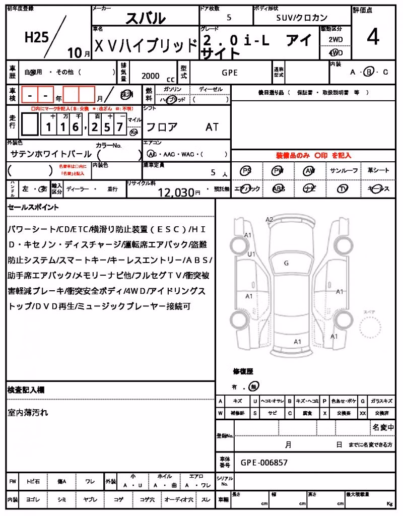 SUBARU XV