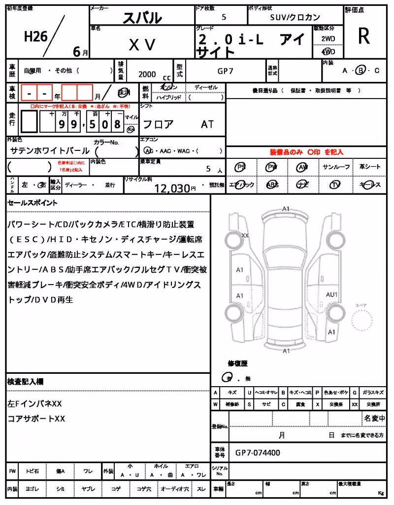 SUBARU XV