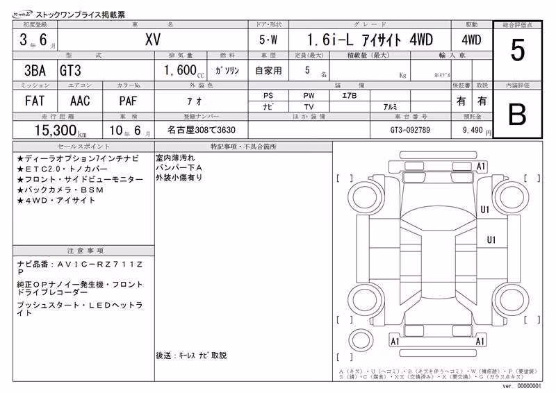 SUBARU XV