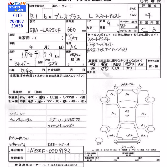SUBARU PLEO PLUS