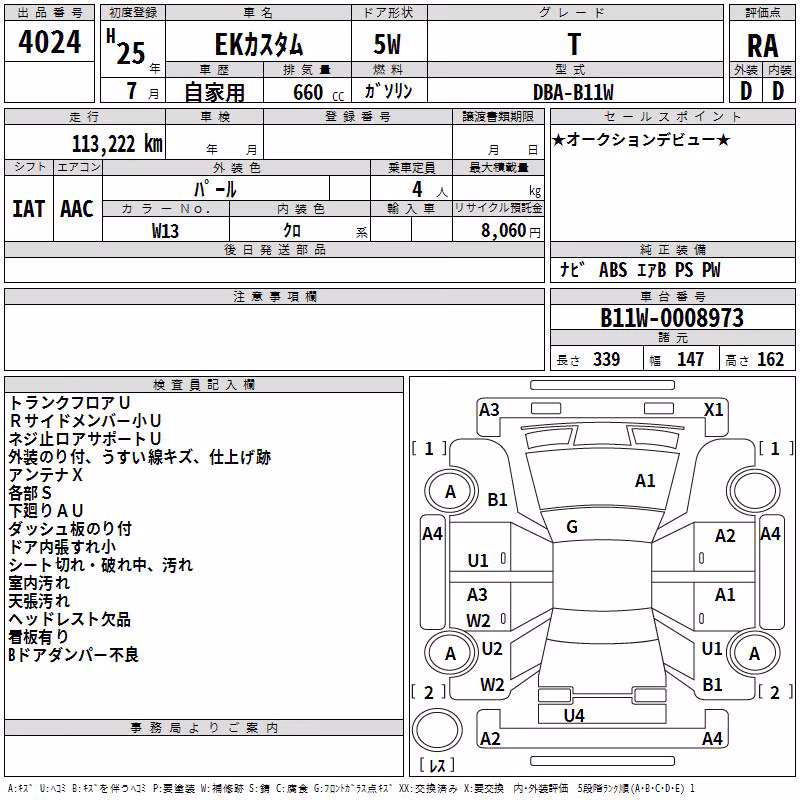 MITSUBISHI EK CUSTOM