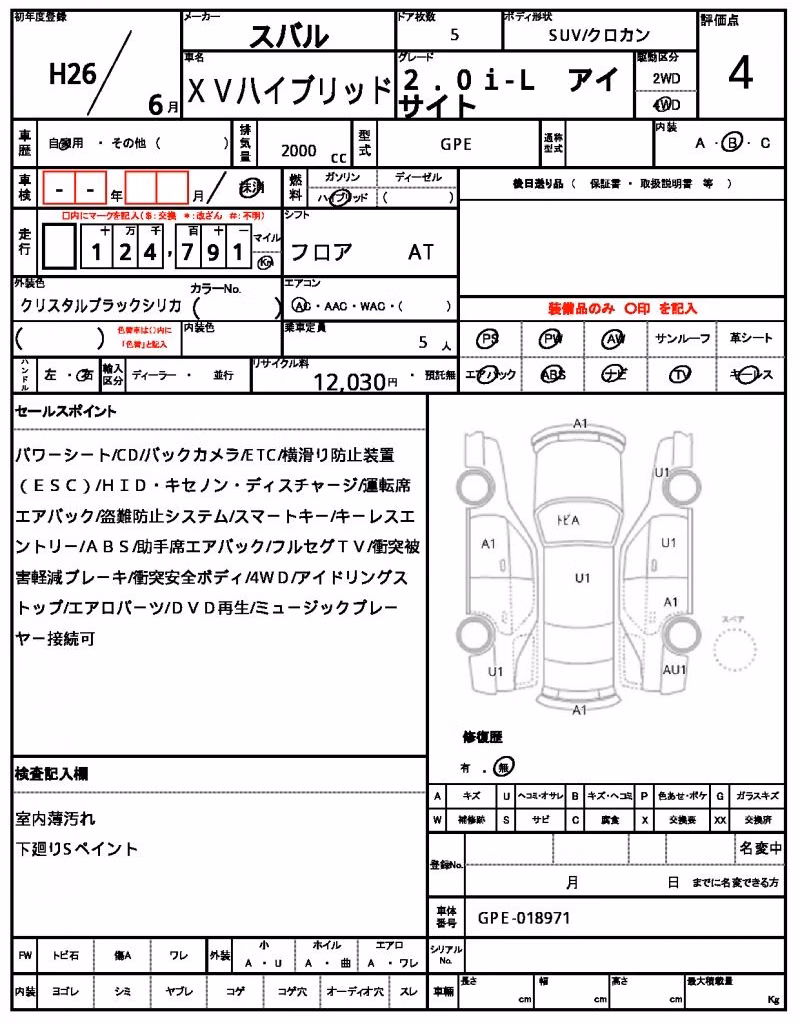 SUBARU XV