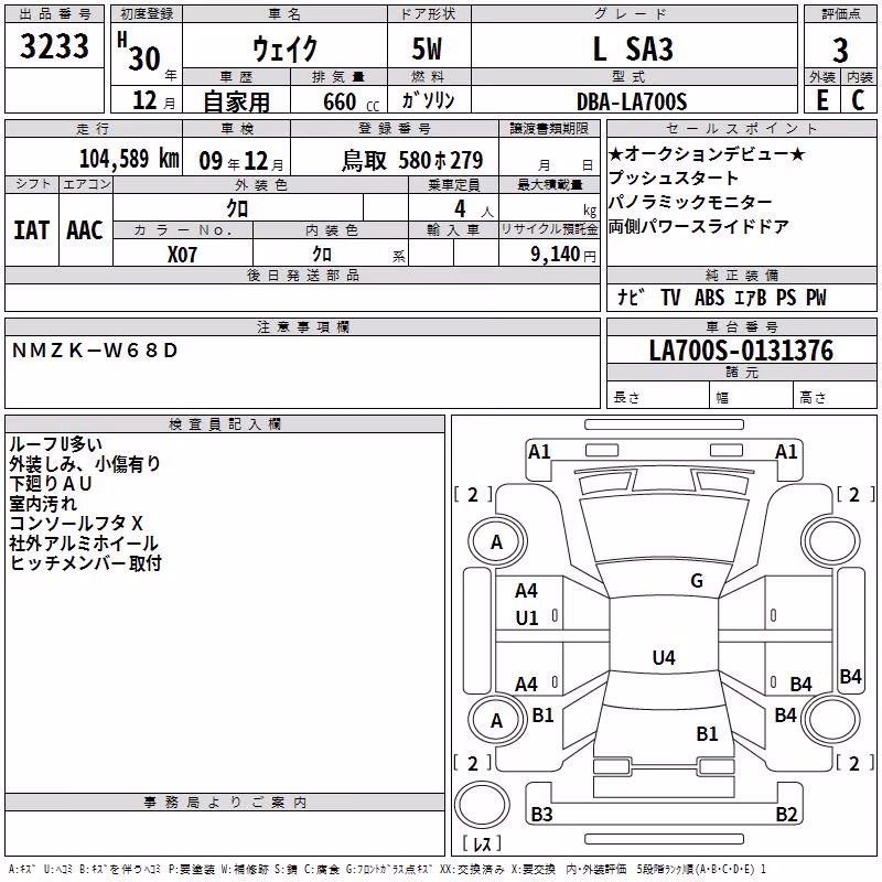 DAIHATSU WAKE
