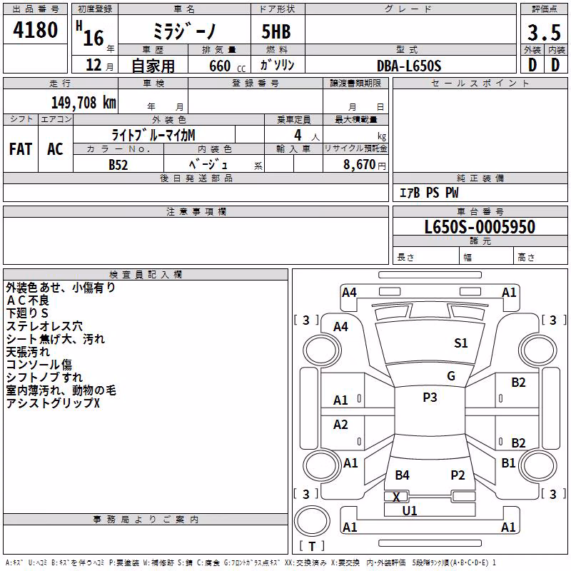 DAIHATSU MIRA GINO