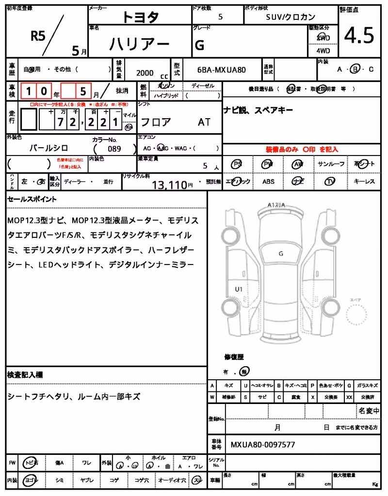 TOYOTA HARRIER