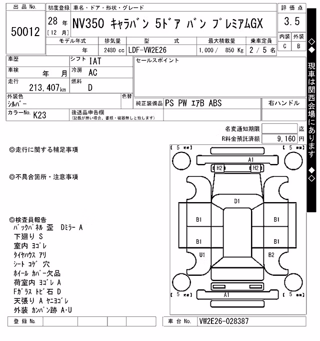 NISSAN NV350 CARAVAN