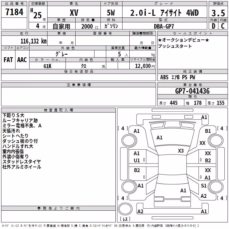 SUBARU XV