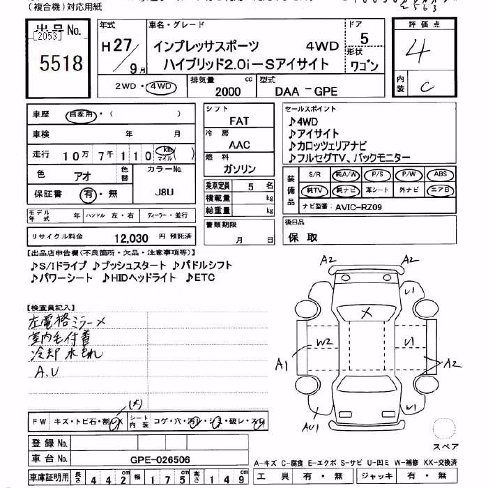 SUBARU XV