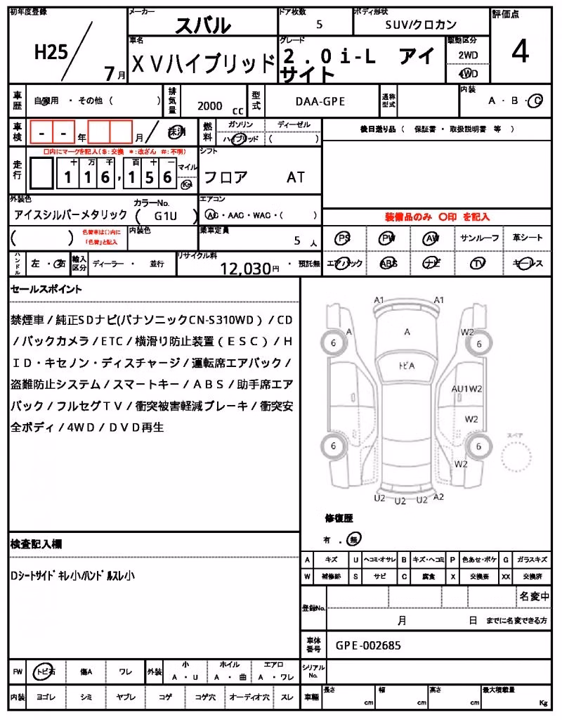 SUBARU XV