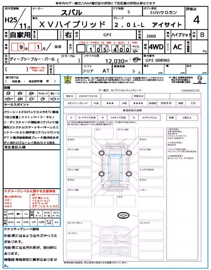 SUBARU XV