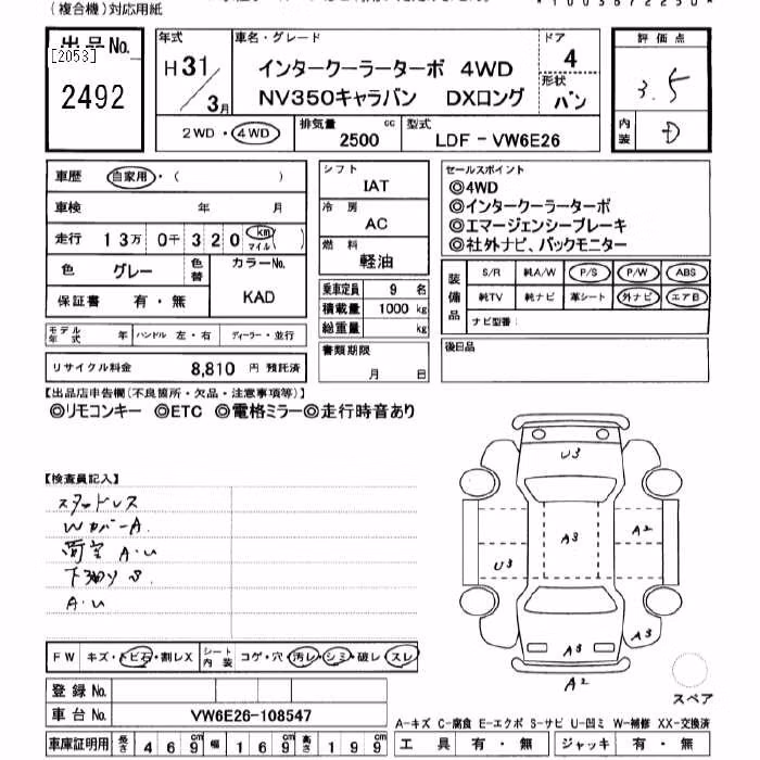 NISSAN NV350 CARAVAN
