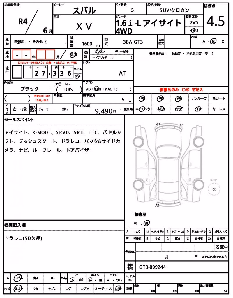 SUBARU XV