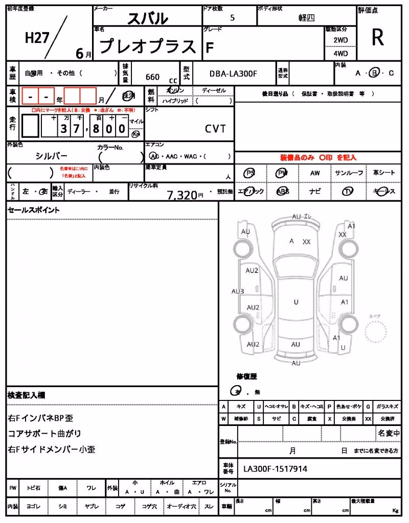 SUBARU PLEO PLUS