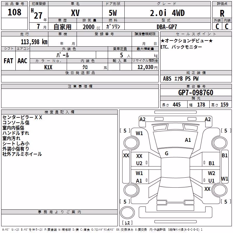 SUBARU XV
