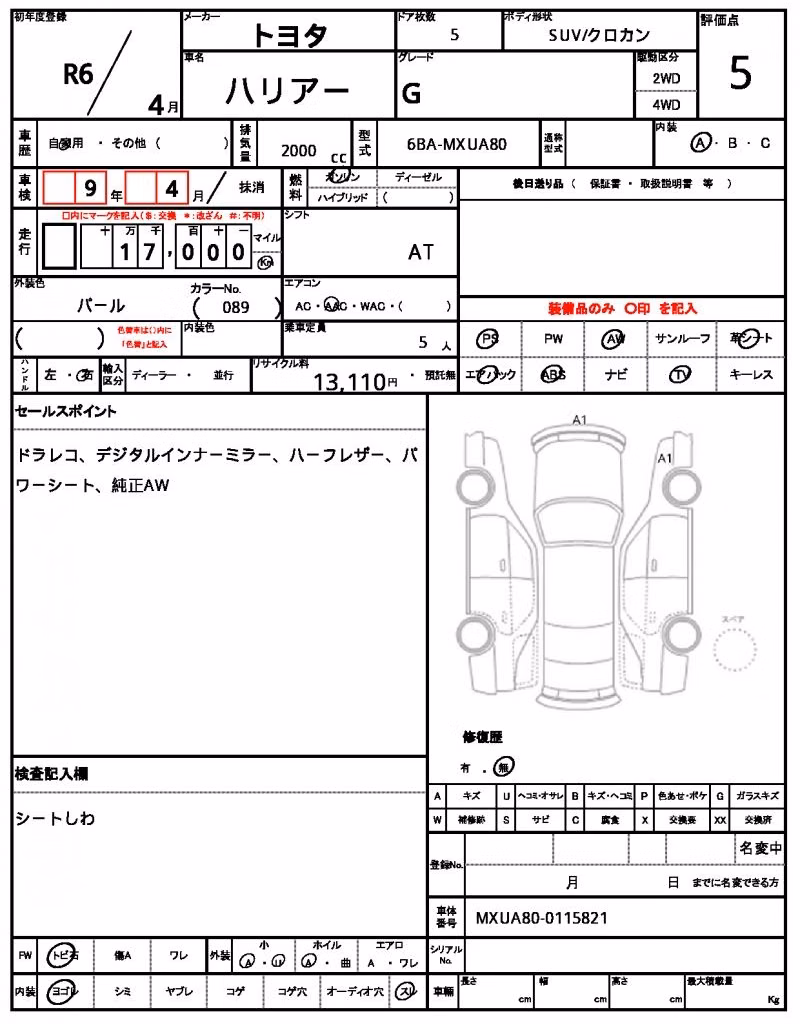 TOYOTA HARRIER