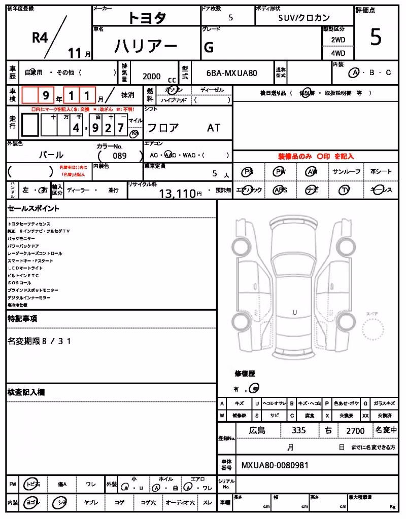 TOYOTA HARRIER