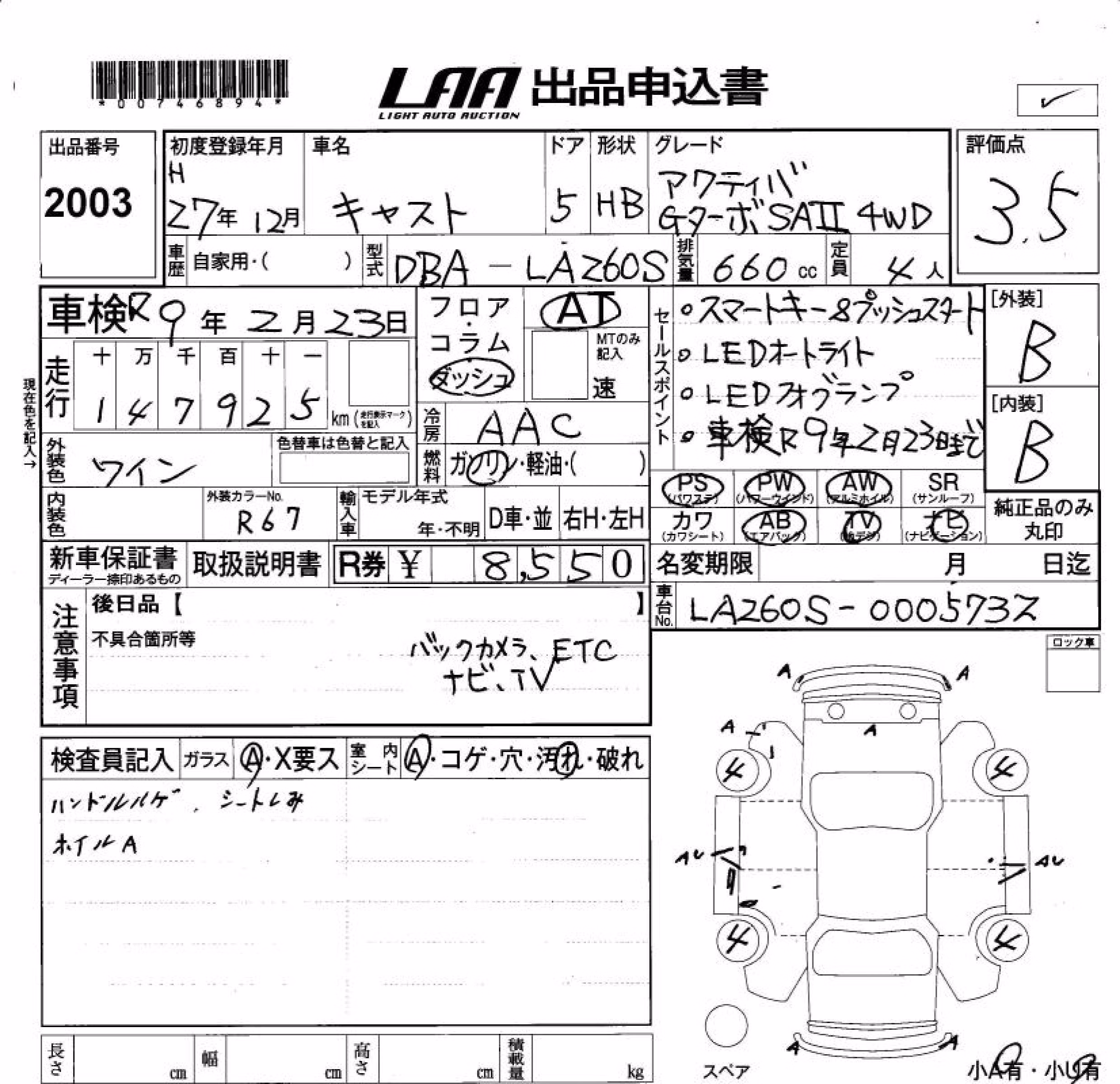 DAIHATSU CAST