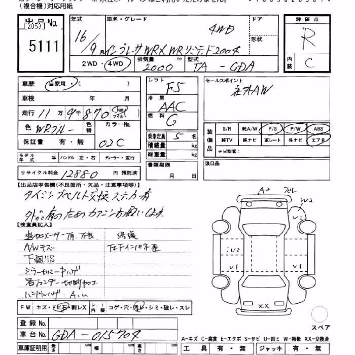 SUBARU IMPREZA WRX