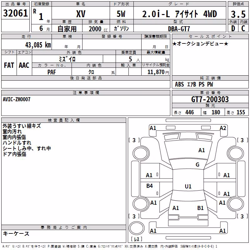 SUBARU XV