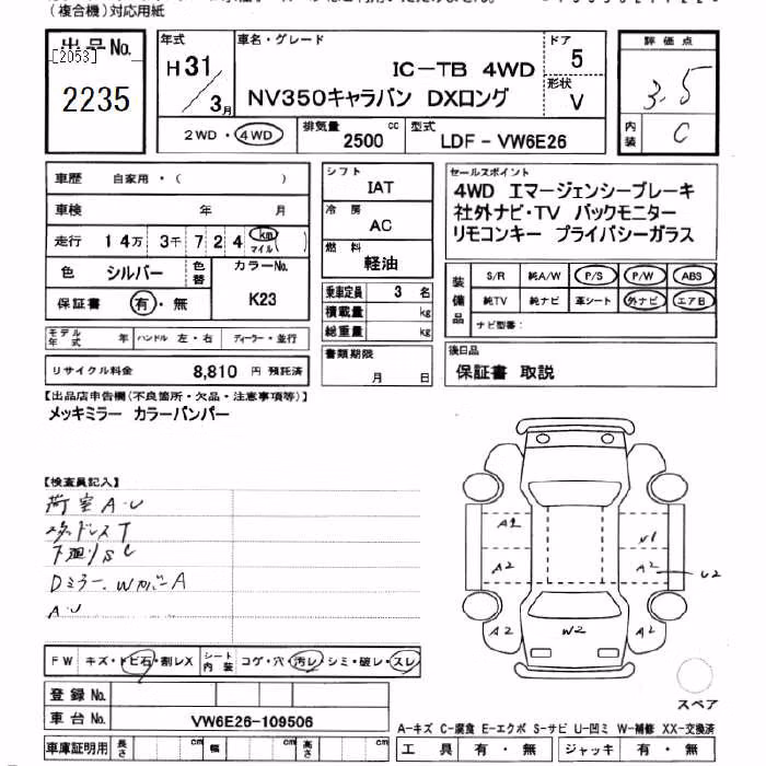 NISSAN NV350 CARAVAN