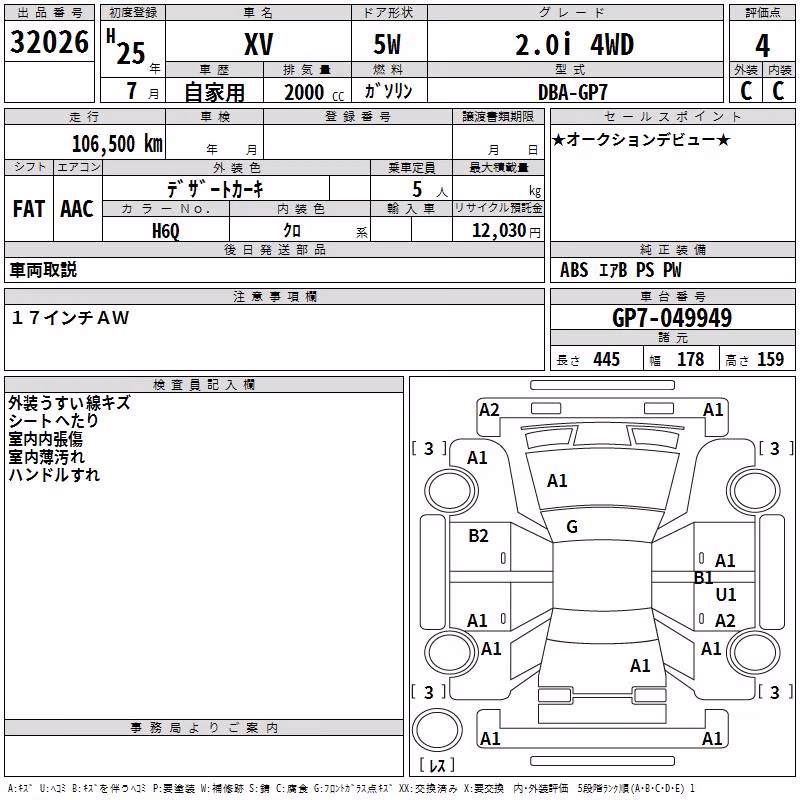 SUBARU XV
