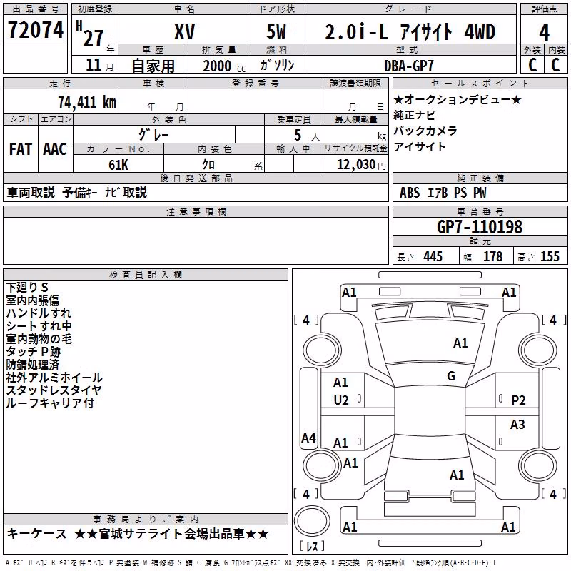 SUBARU XV