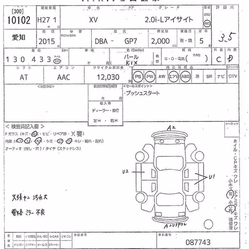 SUBARU XV