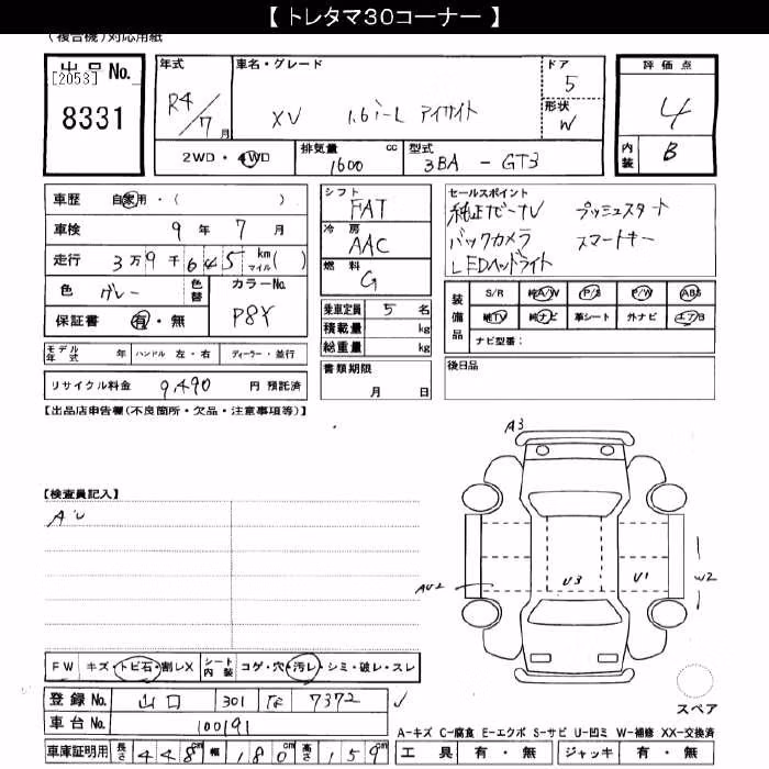 SUBARU XV