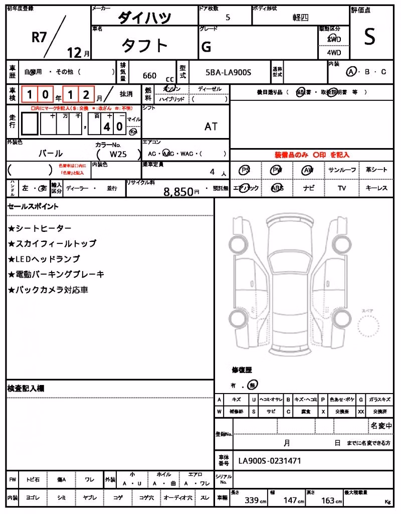 DAIHATSU TAFT