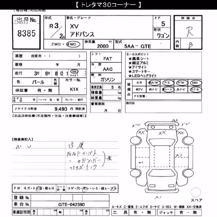 SUBARU XV