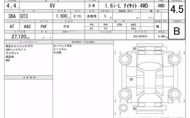 SUBARU XV