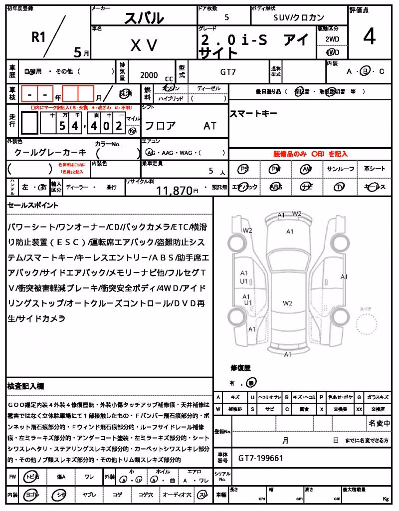 SUBARU XV