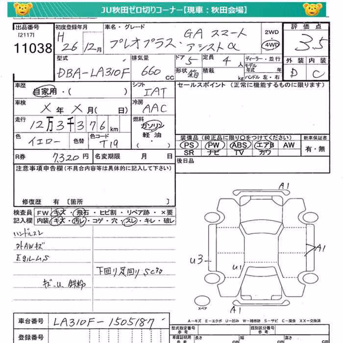 SUBARU PLEO PLUS