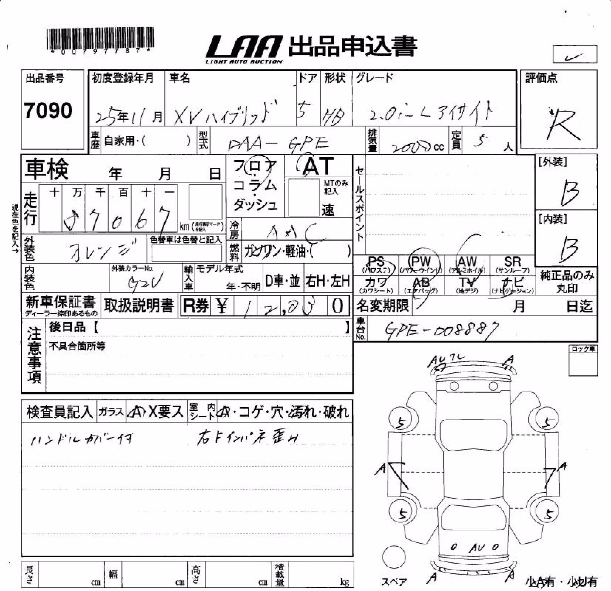 SUBARU XV