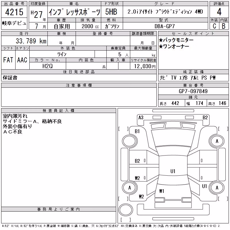 SUBARU XV