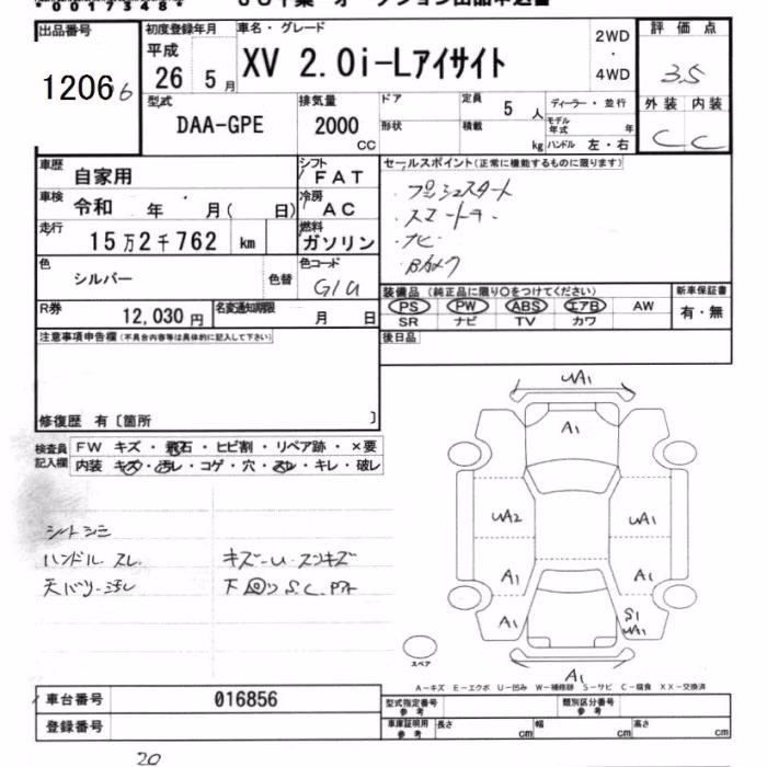 SUBARU XV