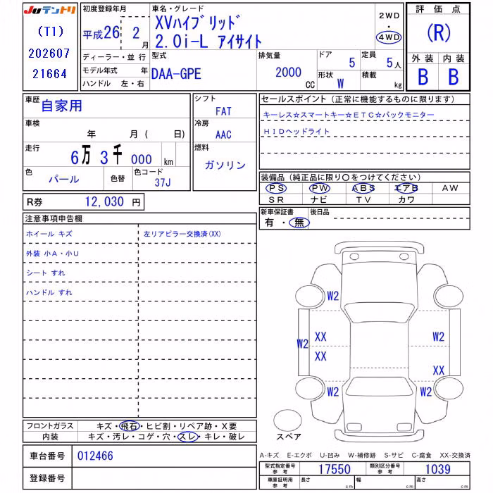SUBARU XV