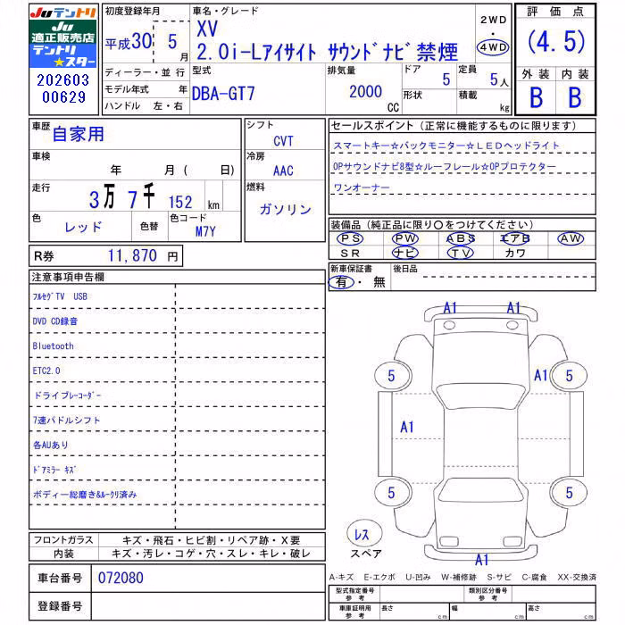 SUBARU XV