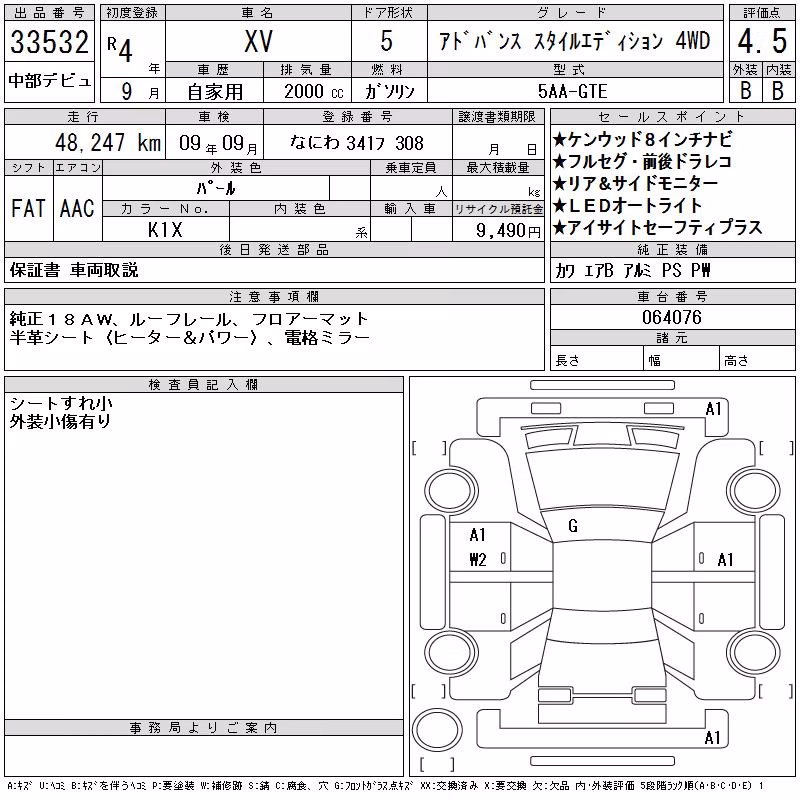 SUBARU XV