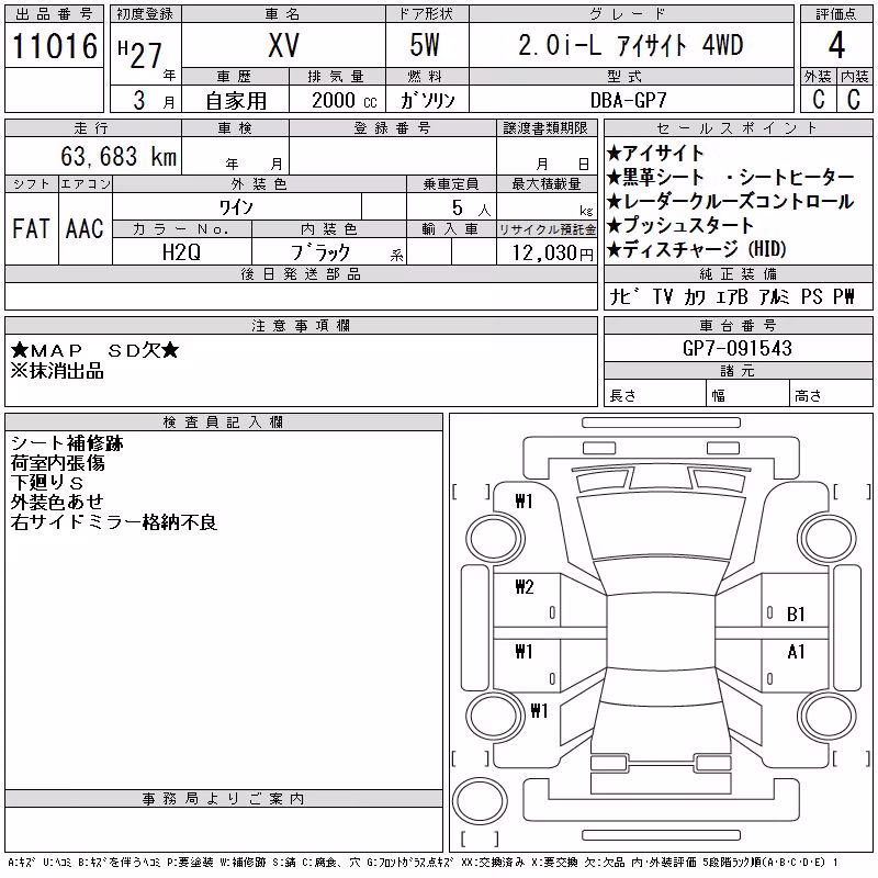SUBARU XV