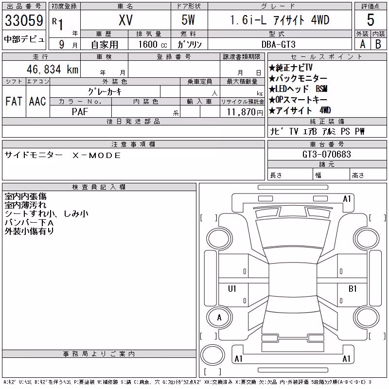 SUBARU XV