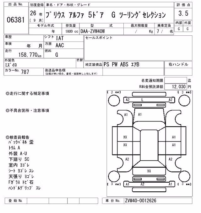 TOYOTA PRIUS ALPHA