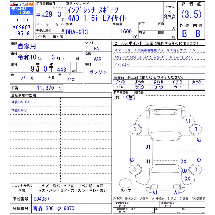SUBARU XV