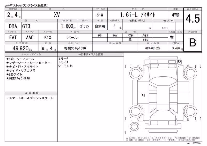 SUBARU XV