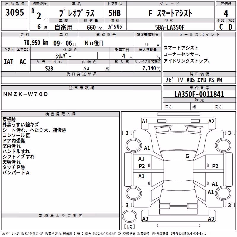 SUBARU PLEO PLUS