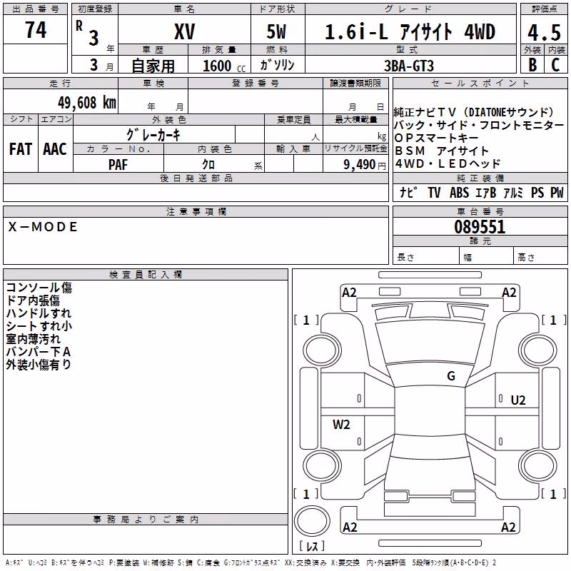 SUBARU XV