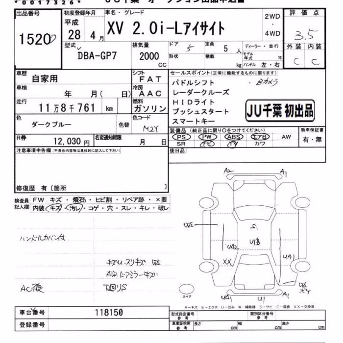 SUBARU XV