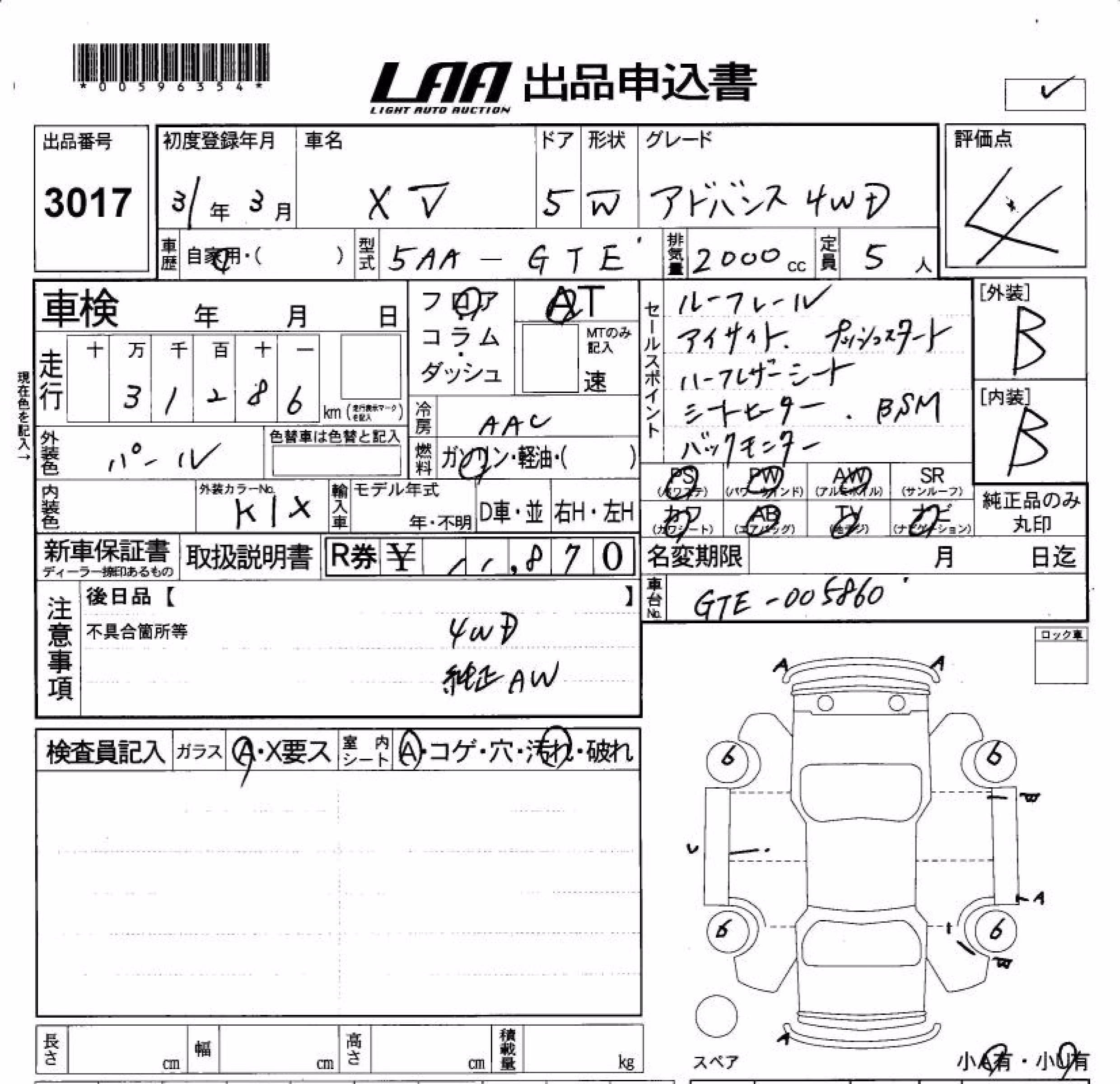 SUBARU XV